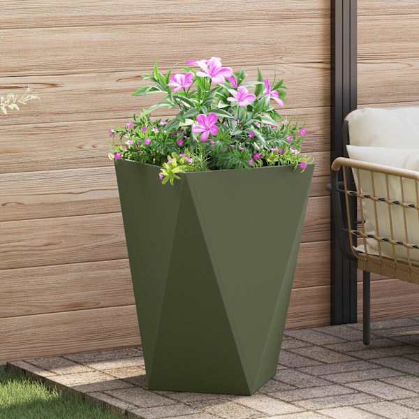 Taimekast 50 × 50 × 75 cm, teras – oliiviroheline