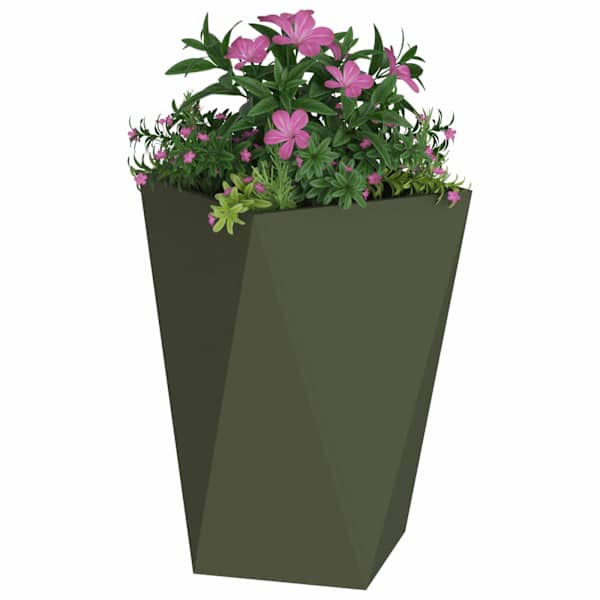 Taimekast 50 × 50 × 75 cm, teras – oliiviroheline