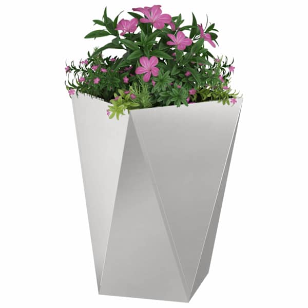 Taimekast 50 × 50 × 75 cm, roostevaba teras – hõbedane
