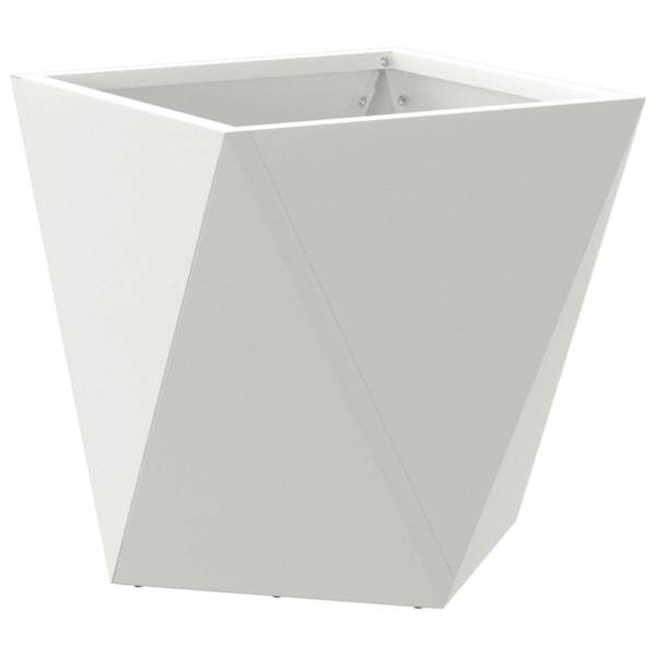 Taimekast 30 × 30 × 30 cm, teras – valge