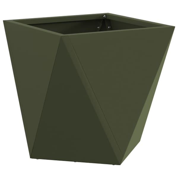 Taimekast 30 × 30 × 30 cm, teras – oliiviroheline