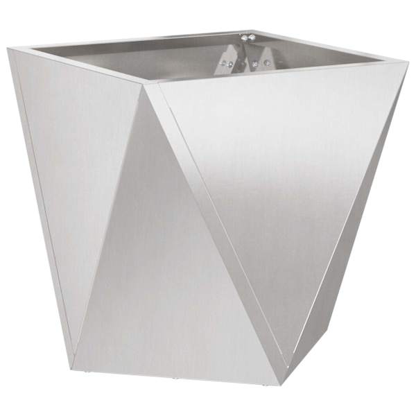 Taimekast 30 × 30 × 30 cm, roostevaba teras – hõbedane