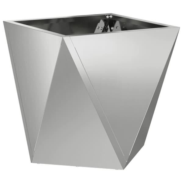 Taimekast 30 × 30 × 30 cm, tsingitud teras – hõbedane