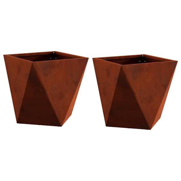 Taimekast 30 × 30 × 30 cm, teras – roostekarva – 2 tk