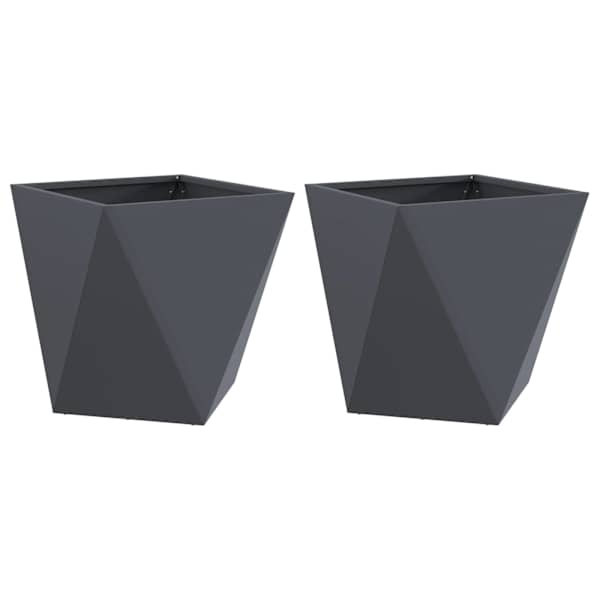 Taimekast 40 × 40 × 40 cm, teras – antratsiithall – 2 tk