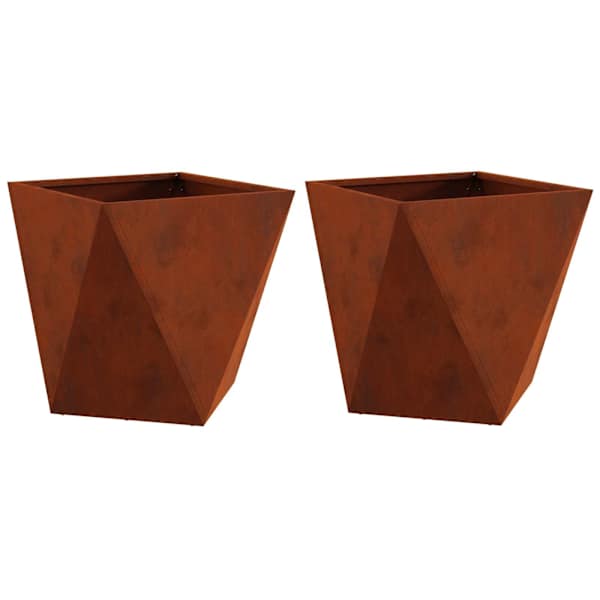Taimekast 40 × 40 × 40 cm, teras – roostekarva – 2 tk