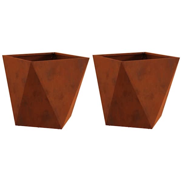 Taimekast 50 × 50 × 50 cm, teras – roostekarva – 2 tk