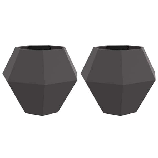 Taimekast 100 × 100 × 80 cm, teras – must – 2 tk