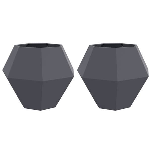 Taimekast 100 × 100 × 80 cm, teras – antratsiithall – 2 tk