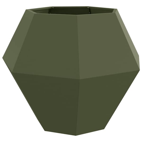 Taimekast 100 × 100 × 80 cm, teras – oliiviroheline