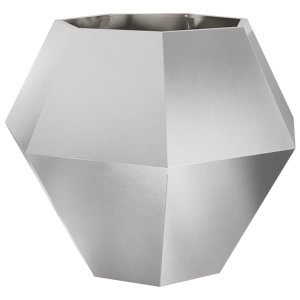 Taimekast 100 × 100 × 80 cm, roostevaba teras – hõbedane