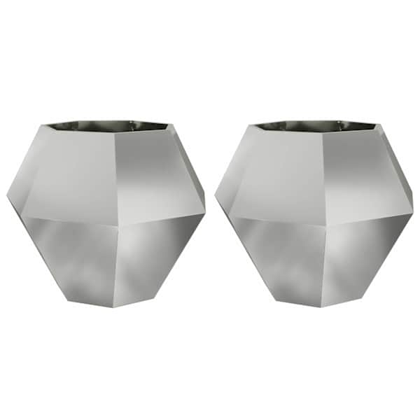 Taimekast 100 × 100 × 80 cm, tsingitud teras – hõbedane – 2 tk