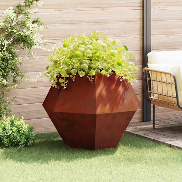 Taimekast 100 × 100 × 80 cm, ilmastikukindel teras – roostekarva