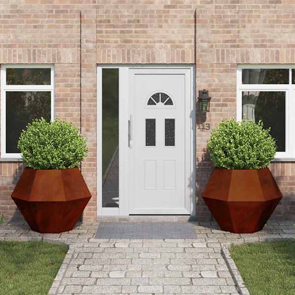 Taimekast 100 × 100 × 80 cm, ilmastikukindel teras – roostekarva – 2 tk