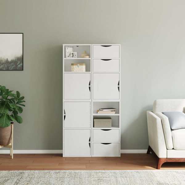 Külgkapid 4 tk ODDA, valge, 40 × 24 × 79 cm täispuidust mänd
