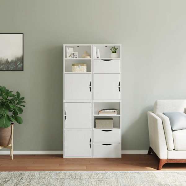 Külgkapid 4 tk ODDA, valge, 40 × 24 × 79 cm täispuidust mänd