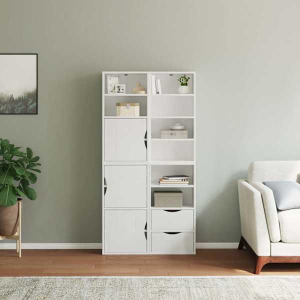 Külgkapid 4 tk ODDA, valge, 40 × 24 × 79 cm täispuidust mänd
