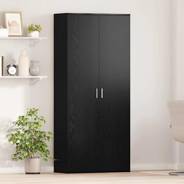 Highboard 80 × 35 × 180 cm Tehispuit Must tamm
