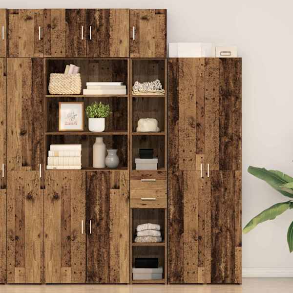 Hoiukapp 2 tk Vana puit 30 × 42,5 × 225 cm