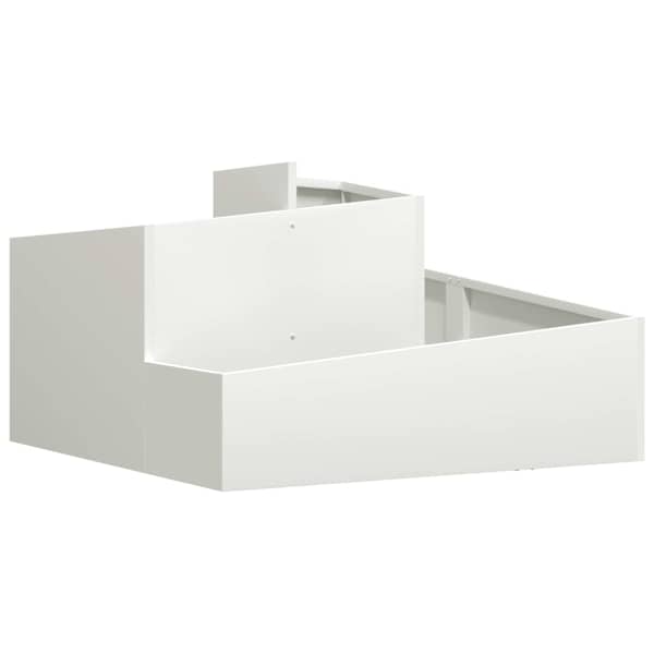 Taimekast 80 × 80 × 50 cm, teras – valge