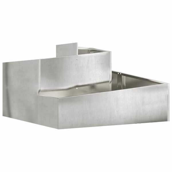 Taimekast 80 × 80 × 50 cm, roostevaba teras – hõbedane