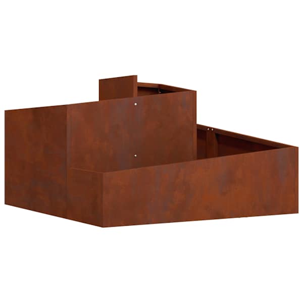 Taimekast 80 × 80 × 50 cm, ilmastikukindel teras – roostekarva