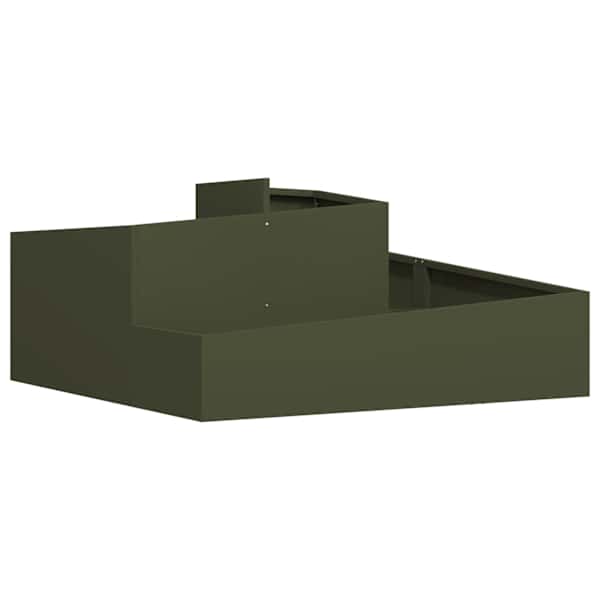 Taimekast 100 × 100 × 50 cm, teras – oliiviroheline