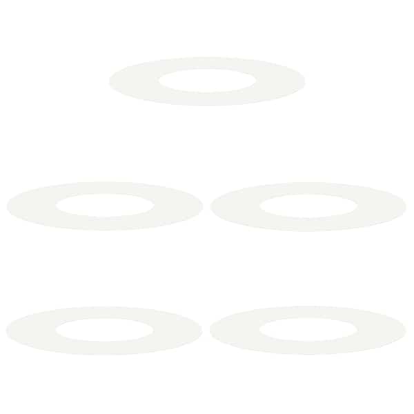 Puualune rõngas 60 × 60 × 1,3 cm, teras – valge – 5 tk