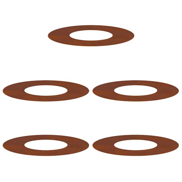 Puualune rõngas 60 × 60 × 1,3 cm – roostekarva – 5 tk