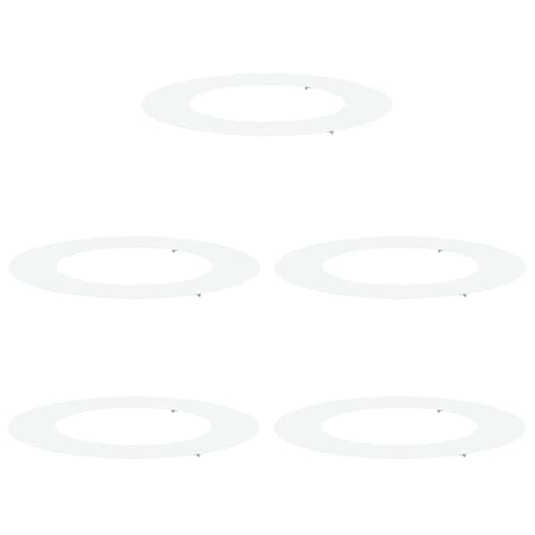 Puualune rõngas 80 × 80 × 1,3 cm, teras – valge – 5 tk