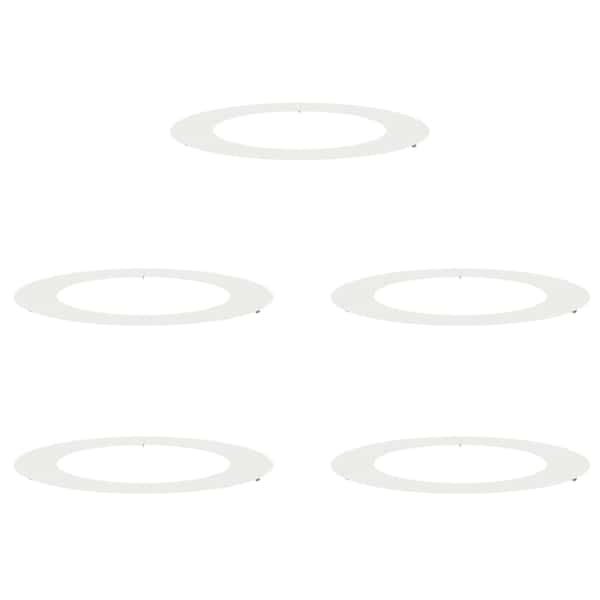 Puualune rõngas 90 × 90 × 1,3 cm, teras – valge – 5 tk
