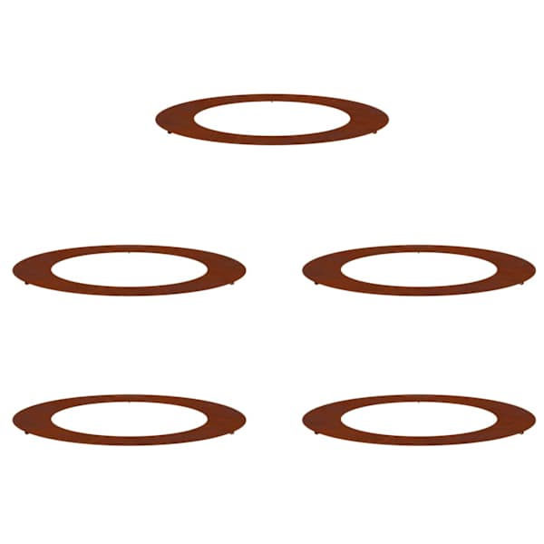 Puualune rõngas 90 × 90 × 1,3 cm – roostekarva – 5 tk