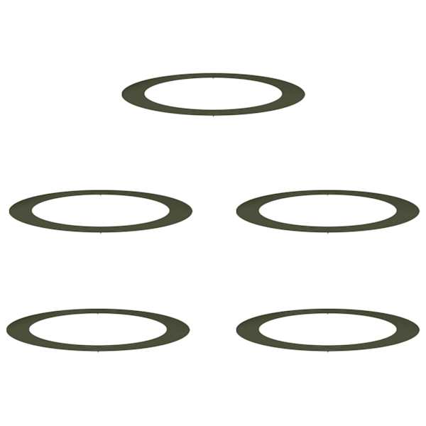 Puualune rõngas 120 × 120 × 1,3 cm, teras – oliiviroheline – 5 tk