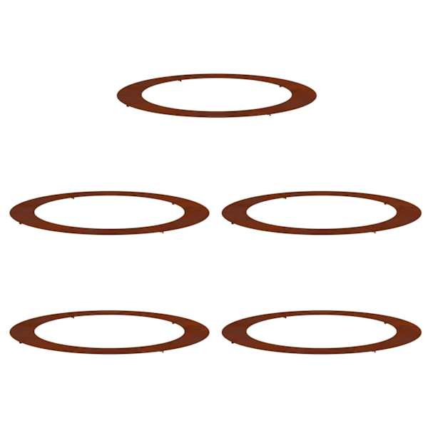 Puualune rõngas 120 × 120 × 1,3 cm – roostekarva – 5 tk