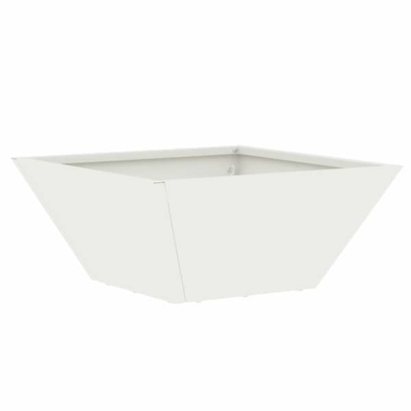 Taimekast 35 × 35 × 15 cm, teras – valge