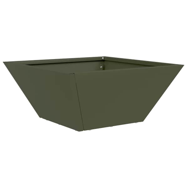 Taimekast 35 × 35 × 15 cm, teras – oliiviroheline