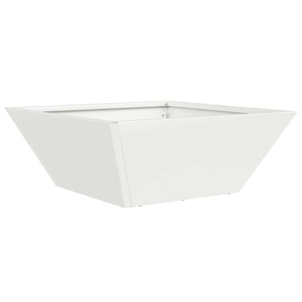 Taimekast 40 × 40 × 15 cm, teras – valge