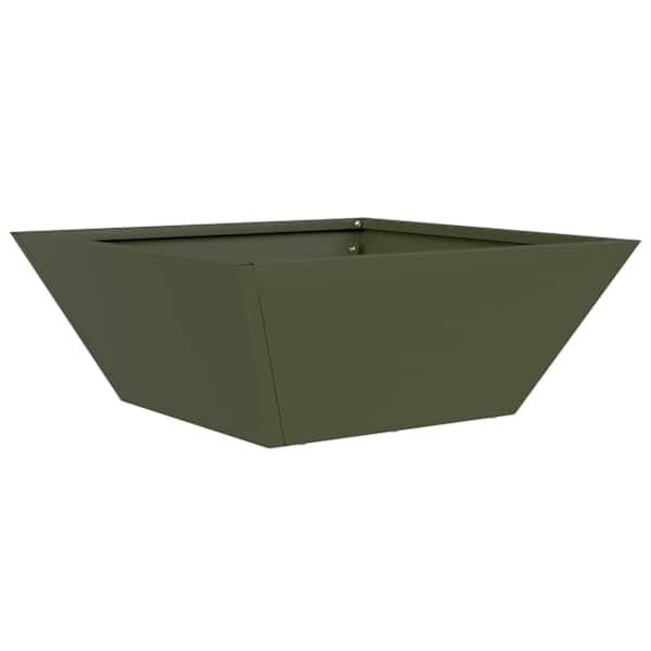 Taimekast 40 × 40 × 15 cm, teras – oliiviroheline