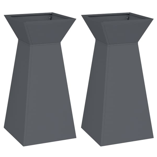 Taimekast 35 × 35 × 73 cm, teras – antratsiithall – 2 tk