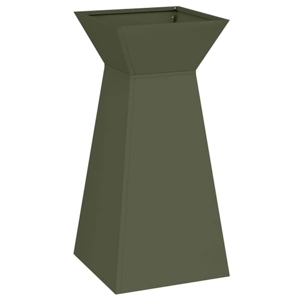 Taimekast 35 × 35 × 73 cm, teras – oliiviroheline