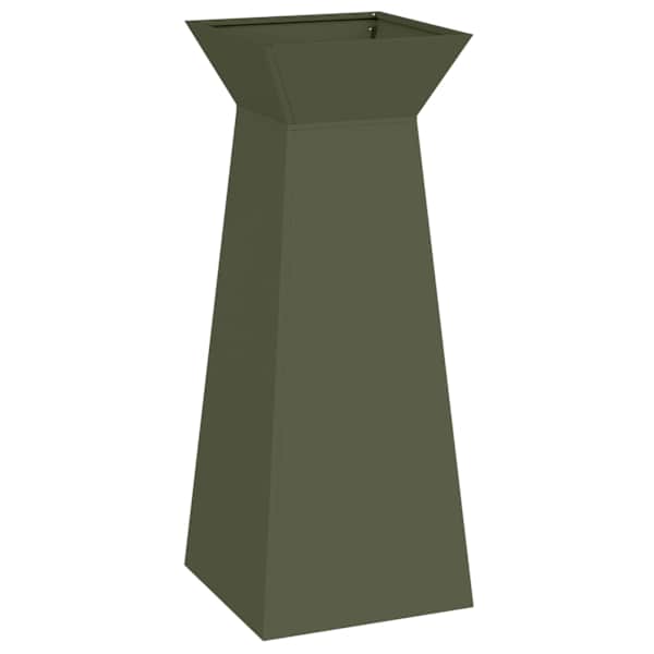 Taimekast 40 × 40 × 101 cm, teras – oliiviroheline