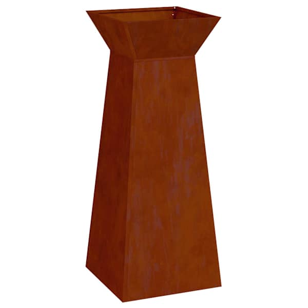 Taimekast 40 × 40 × 101 cm, ilmastikukindel teras – roostekarva