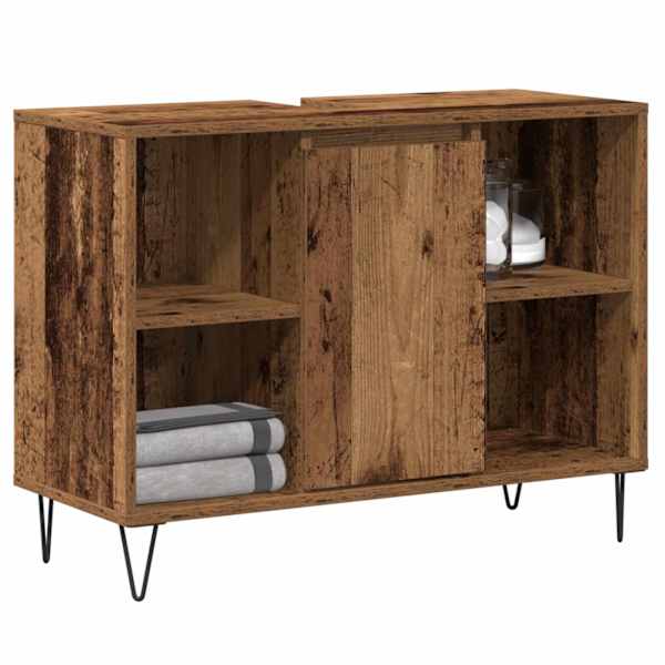 Vannitoa kapp Vana puit 80 × 33 × 60 cm Tehispuit
