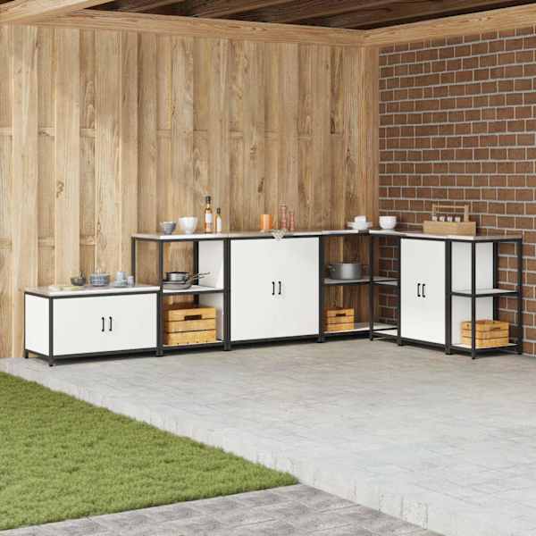 Köögi riiulite komplekt HATTEM Valge 60 × 50 × 92 cm Teras