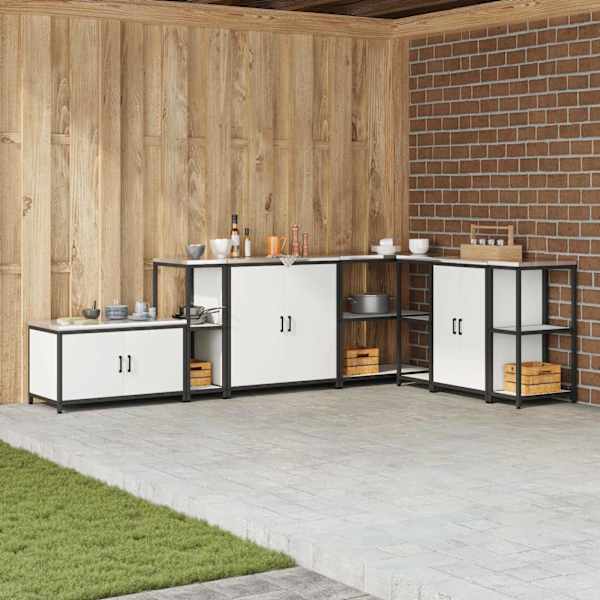 Köögi riiulite komplekt HATTEM Valge 30 × 50 × 92 cm Teras