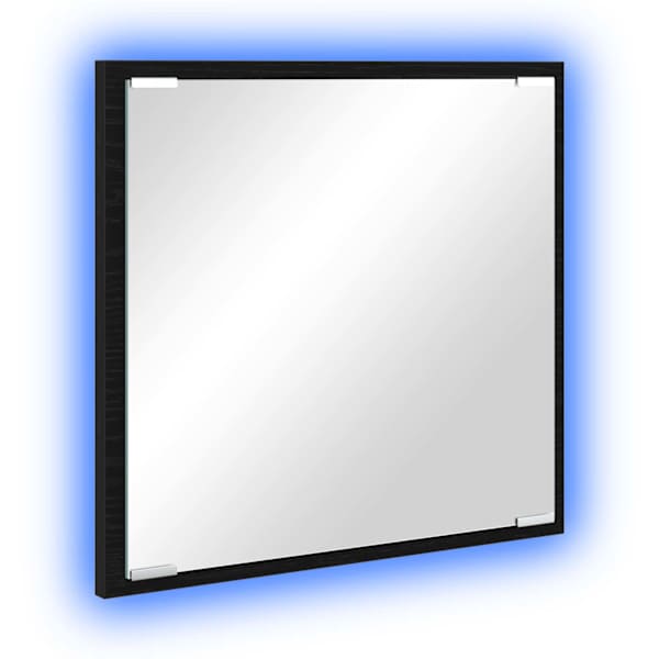LED vannitoa peegel Must tamm 40 × 37 × 8.5 cm Tehispuit