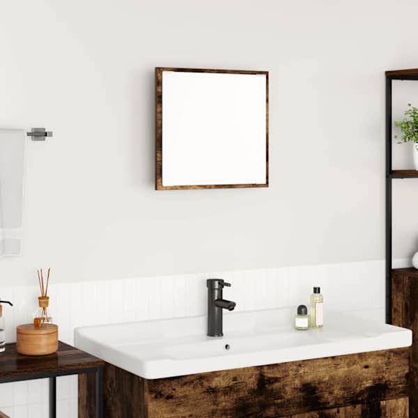 LED vannitoa peegel Suitsetatud tamm 40 × 37 × 8.5 cm Tehispuit