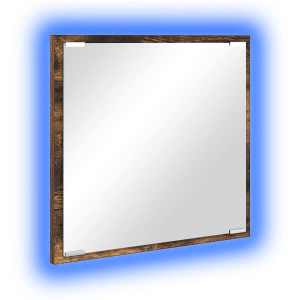 LED vannitoa peegel Suitsetatud tamm 40 × 37 × 8.5 cm Tehispuit