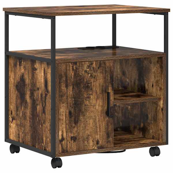 Kapp laadimisjaamaga 61 × 46 × 67 cm Tehispuit Suitsetatud tamm
