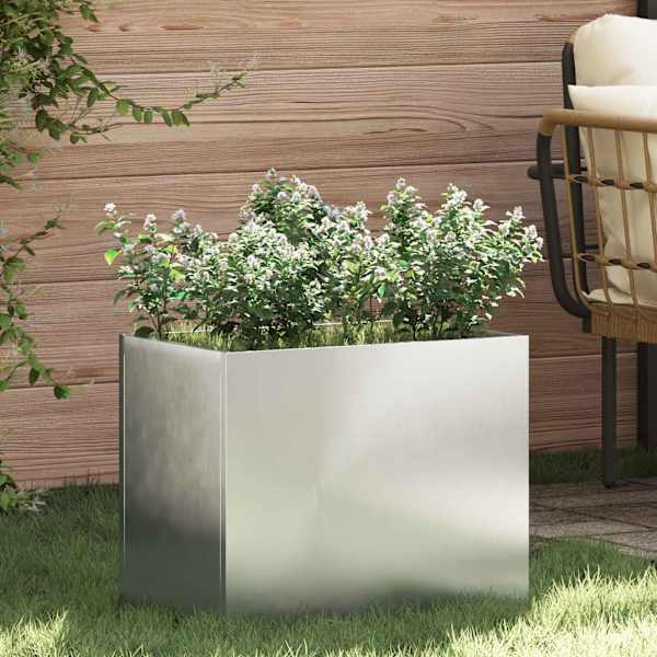 Taimekast 50 × 32 × 40 cm, tsingitud teras – hõbedane